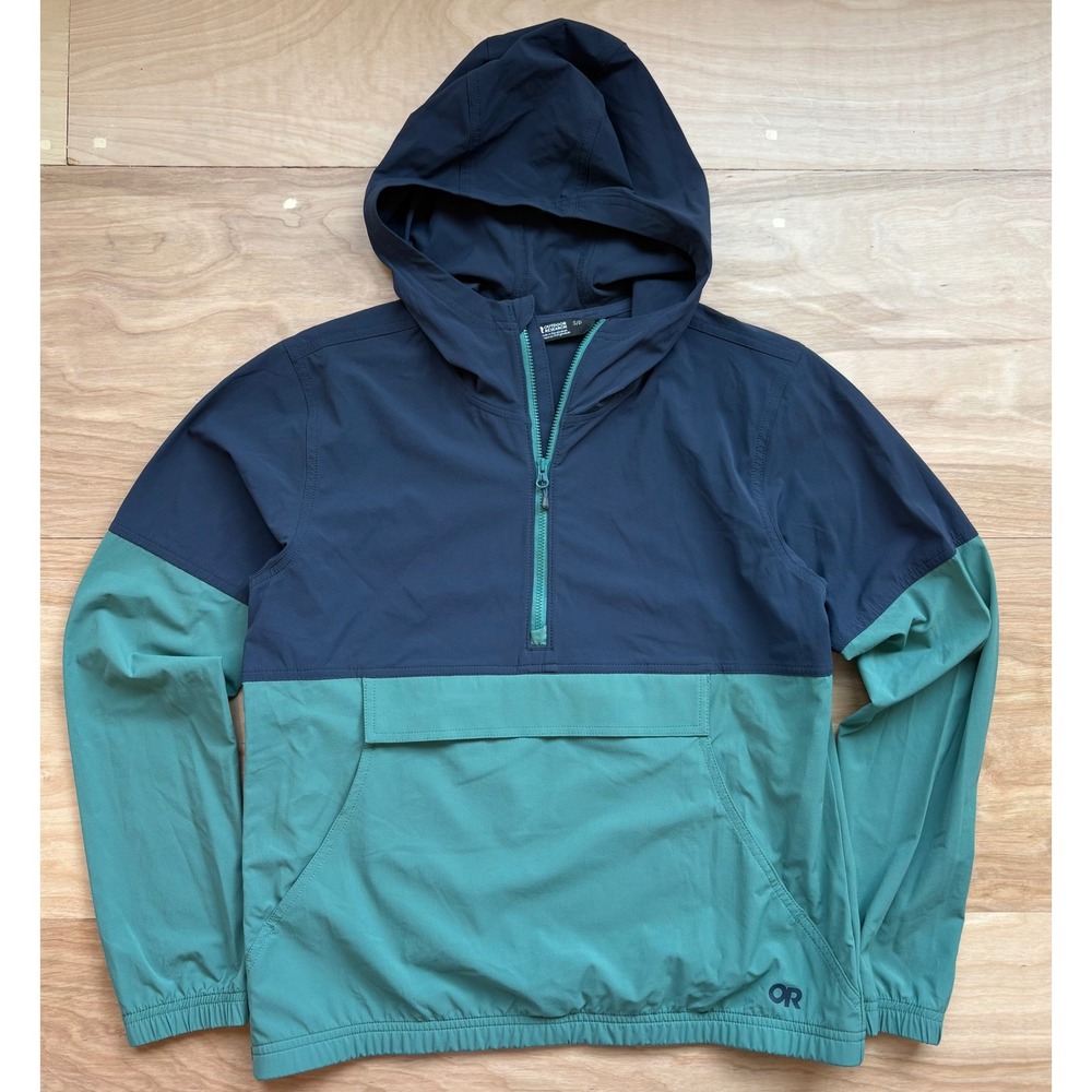 Outdoor Research Womens Ferrosi Anorak Jacket Hooded Windbreaker Gorpcore S Blue